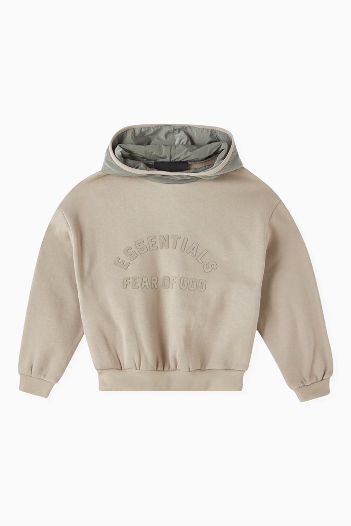 

Logo Hoodie in Nylon-fleece, Grey