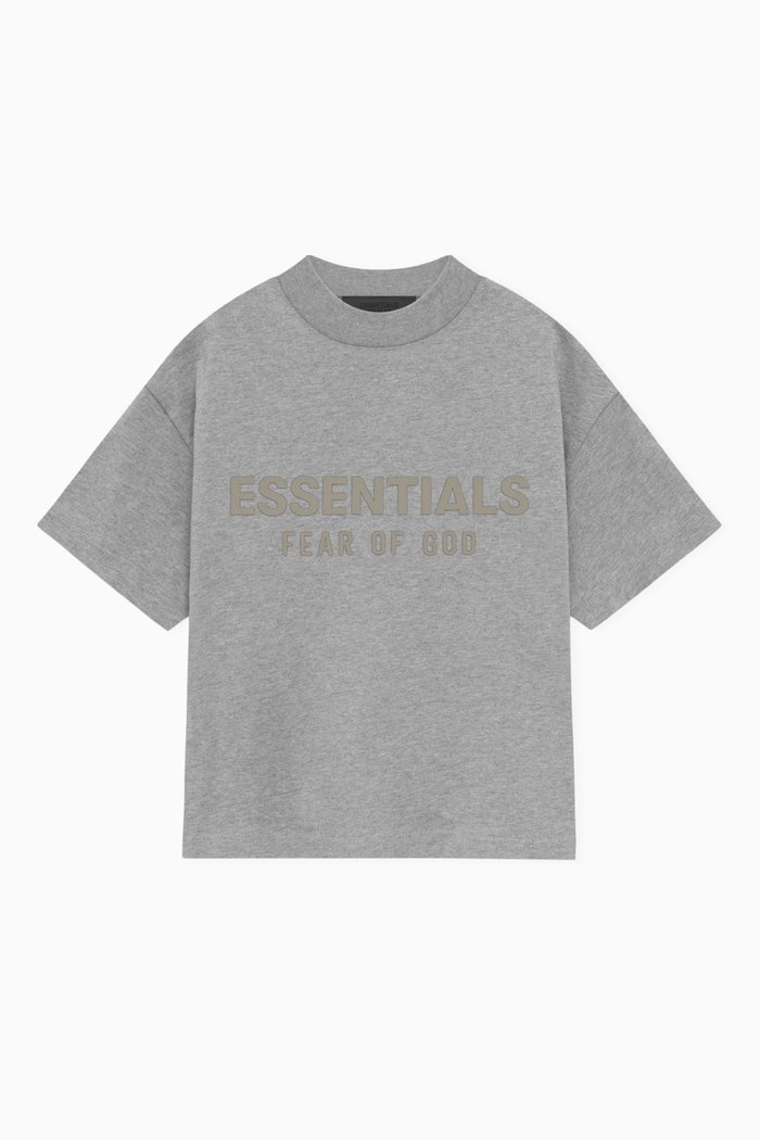 

Short-sleeve Crewneck T-shirt in Cotton-jersey, Grey