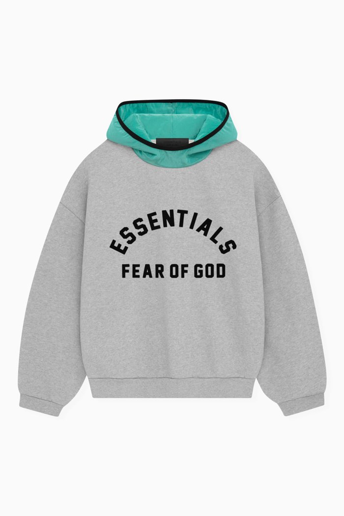 

Logo Hoodie in Nylon-fleece, Grey