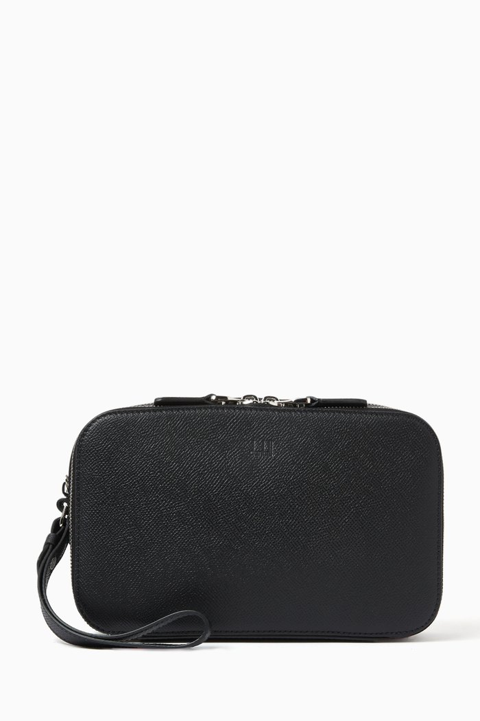 

Cadogan Pochette in Full-grain Calf Leather, Black