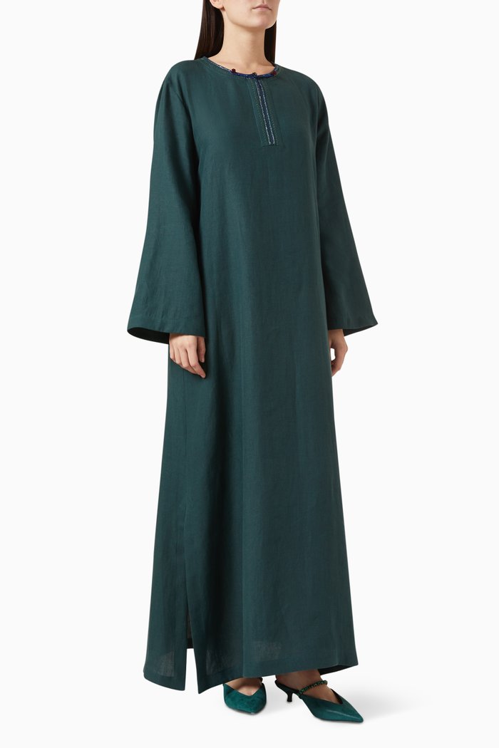 

Embellished Maxi Dress, Green