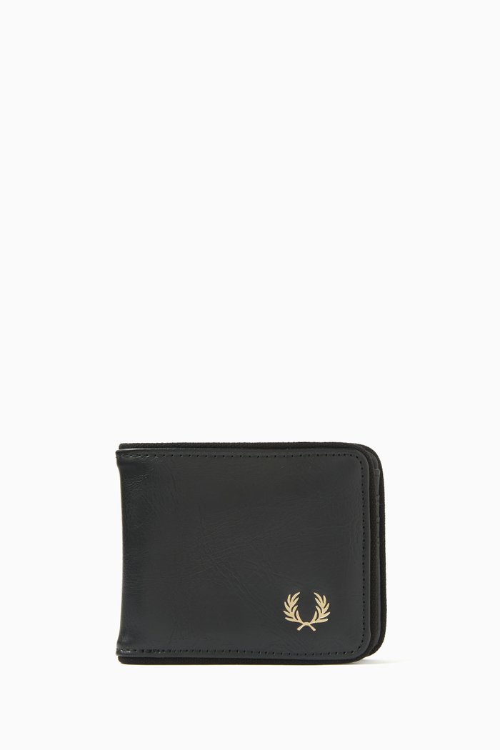 

Billfold Wallet in Smooth Faux Leather, Black