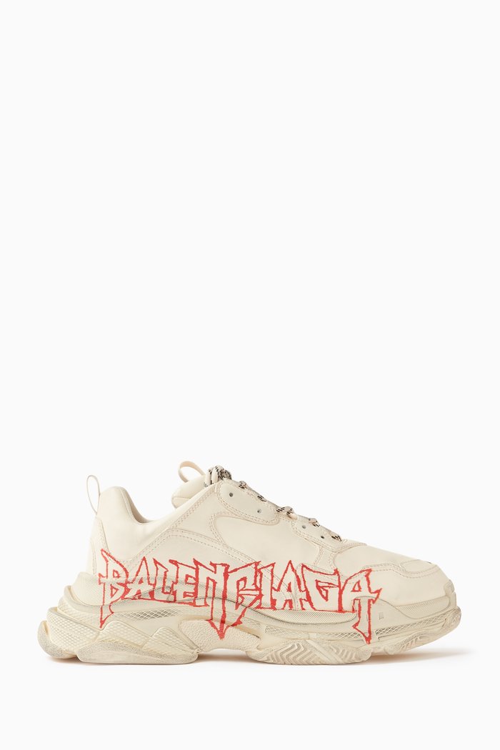 

Triple S Sneaker DIY Metal in Cowskin, White