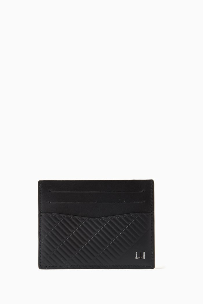 

Contour Card Case in Embossed Full-grain Calf Leather, Black