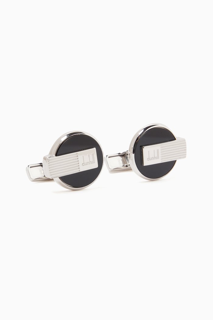 

Line Plate Cufflinks, Black