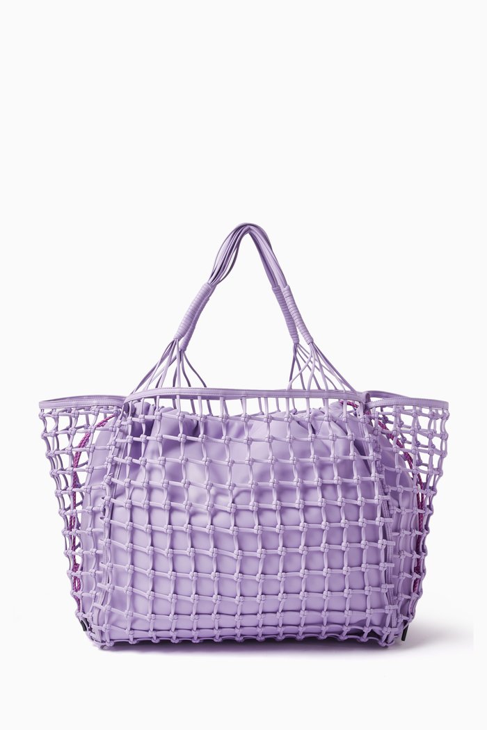 

Large Shopping Bag in Nappa Leather, Purple