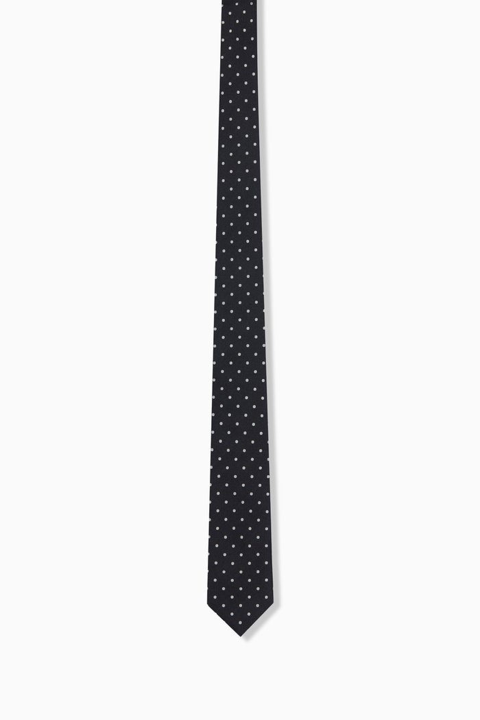 

Polka-dot Tie in Silk-jacquard, Black