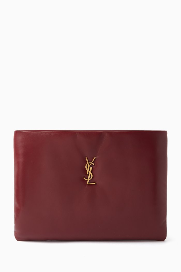 

Large Calypso Pouch in Lambskin Leather, Red