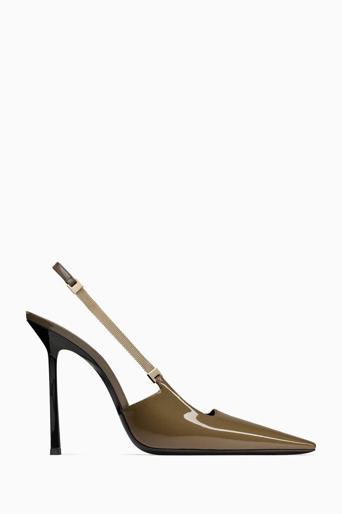 

Blake 110 Slingback Pumps in Patent Leather, Green