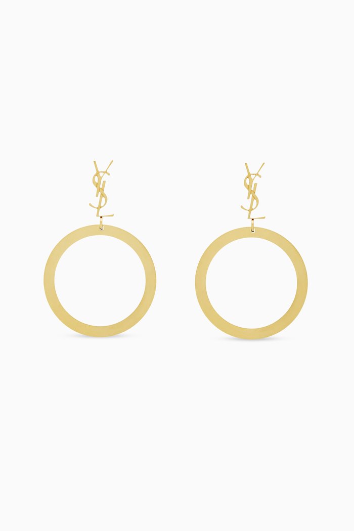 Cassandre Hoop Earrings in Metal, Gold