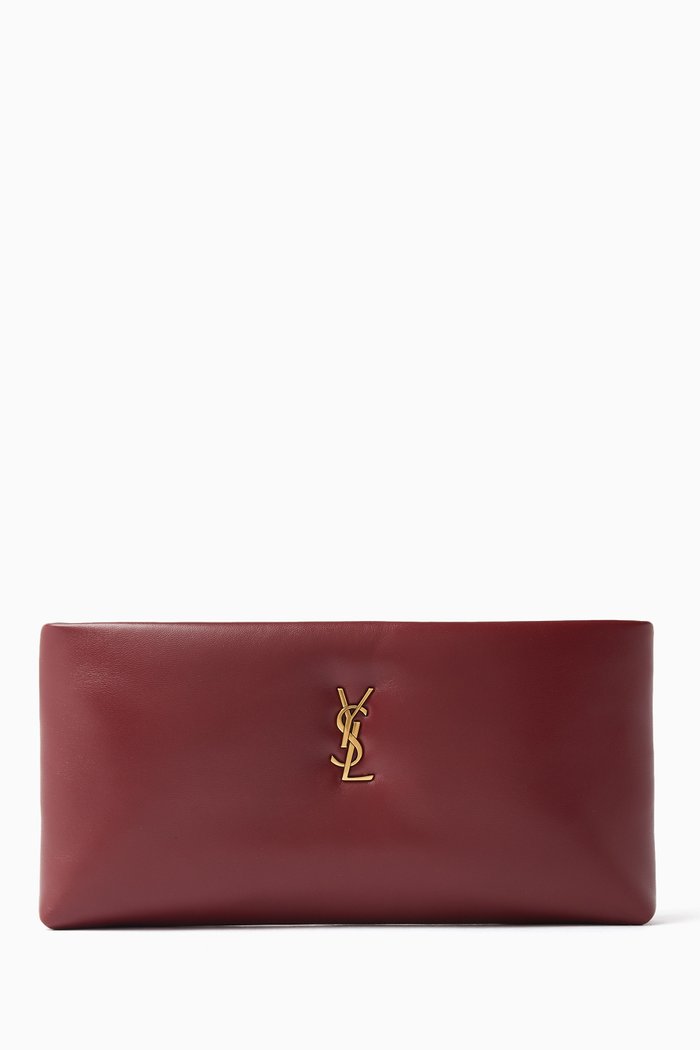 

Calypso Long Pouch in Lamb Skin Leather, Red