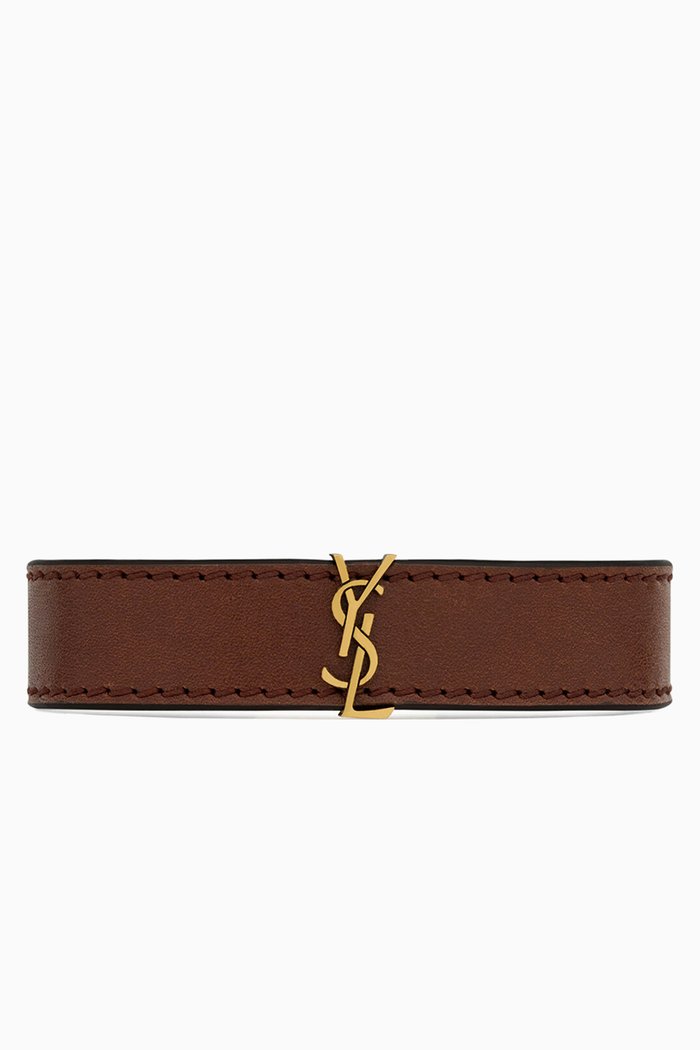 

Cassandre Bracelet in Leather, Brown