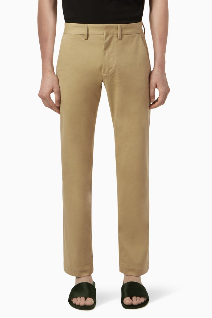 

Chino Pants in Stretch Cotton, Neutral