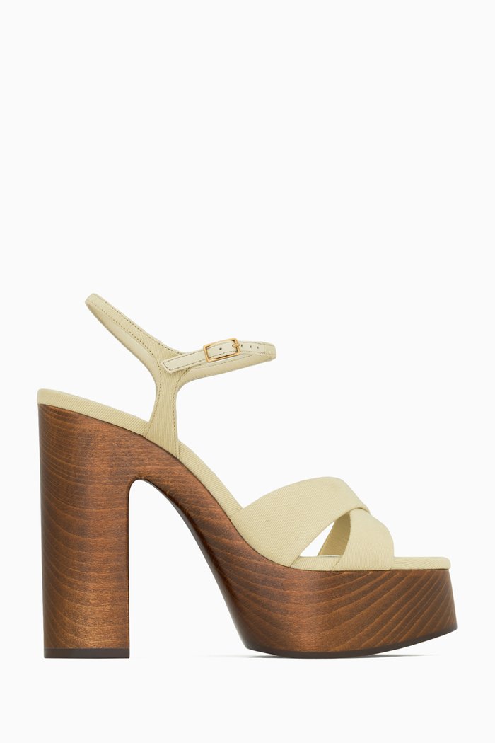 

Bianca 125 Platform Sandals in Canvas, Neutral