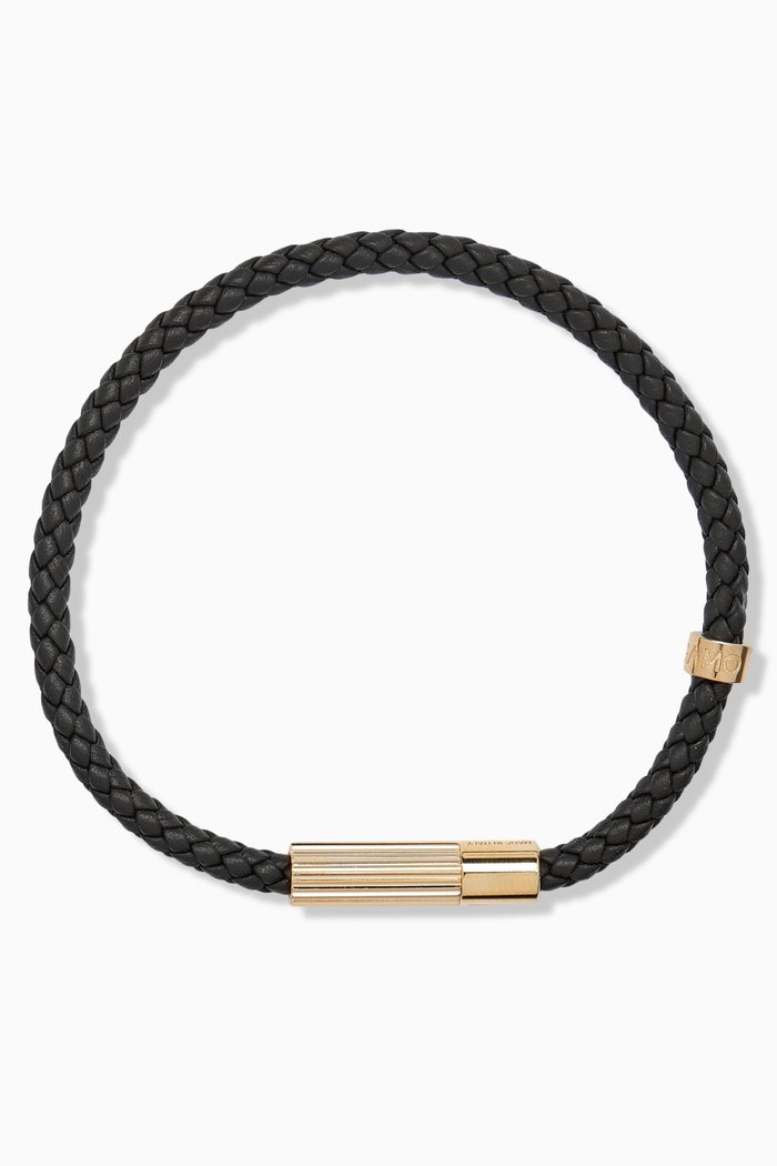 

Braided Bracelet in Calfskin, Black