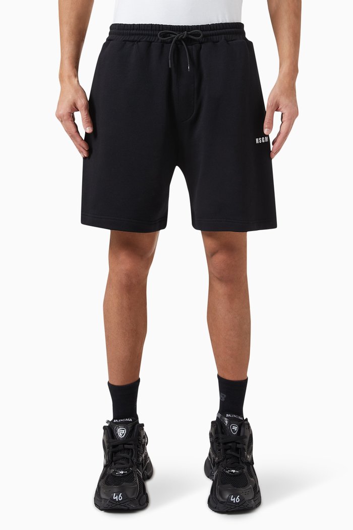 

Logo Bermuda Shorts in Cotton, Black
