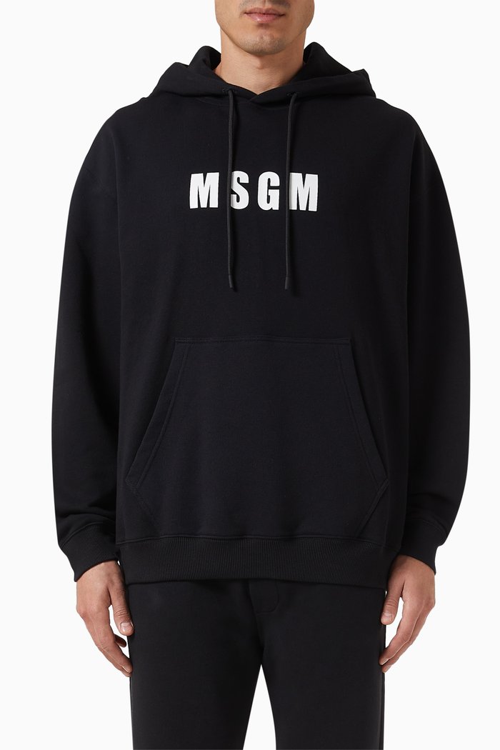 

Logo Hoodie in Cotton, Black