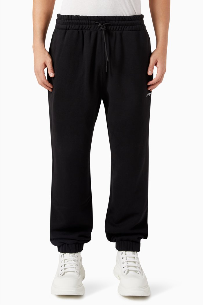 

Logo-embroidered Track Pants in Cotton, Black