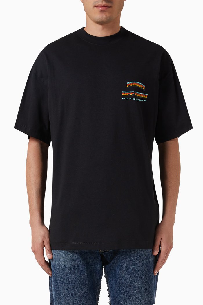 

Off Road Adventure Graphic T-shirt in Cotton-jersey, Black