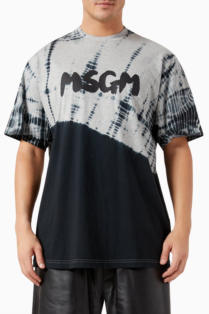 

Tie-dye Logo T-shirt in Cotton, Grey