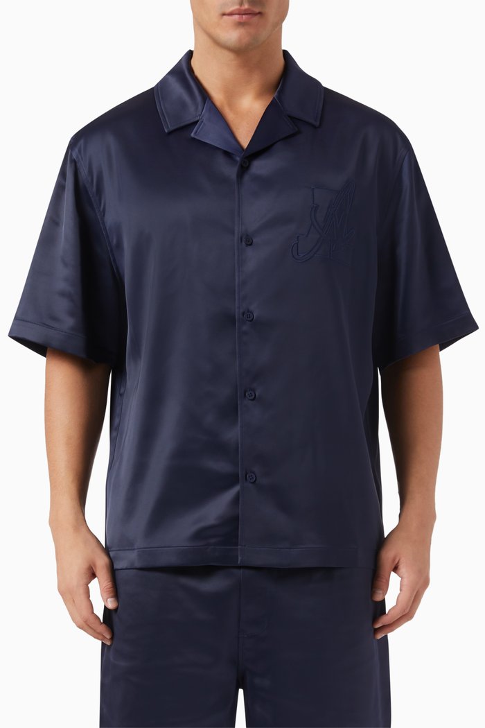 

Cruise Shirt in Satin, Blue