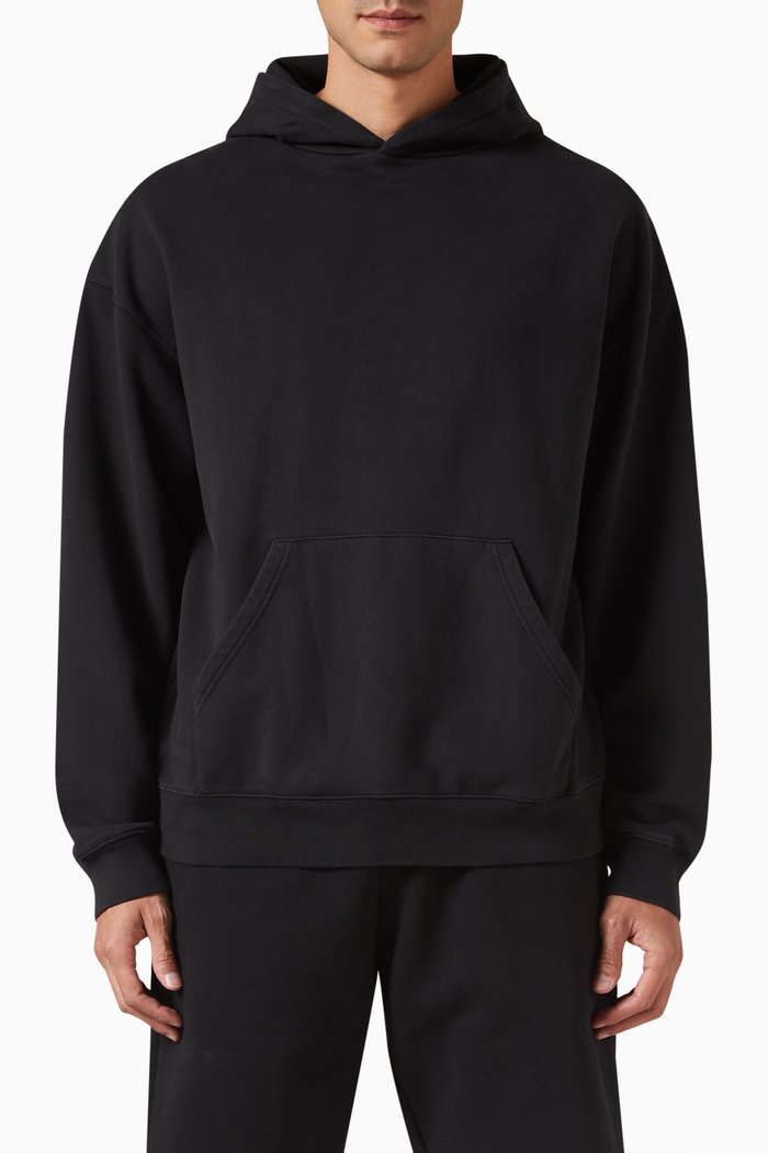 

Drill Hoodie in Organic Cotton, Black