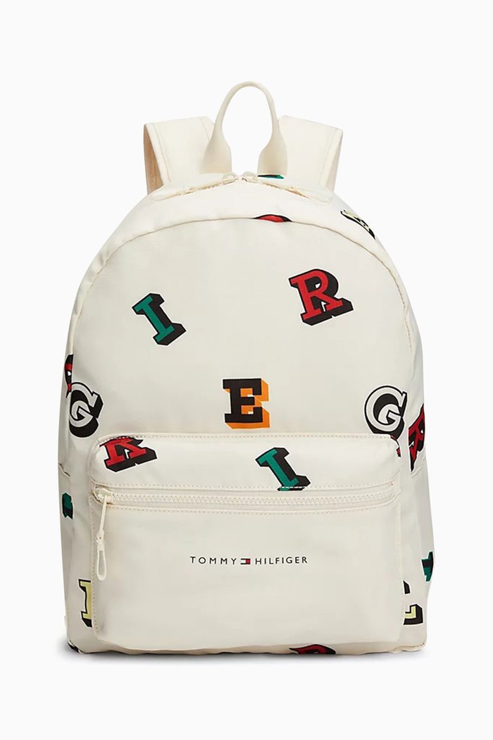 

Essential Print Backpack, White