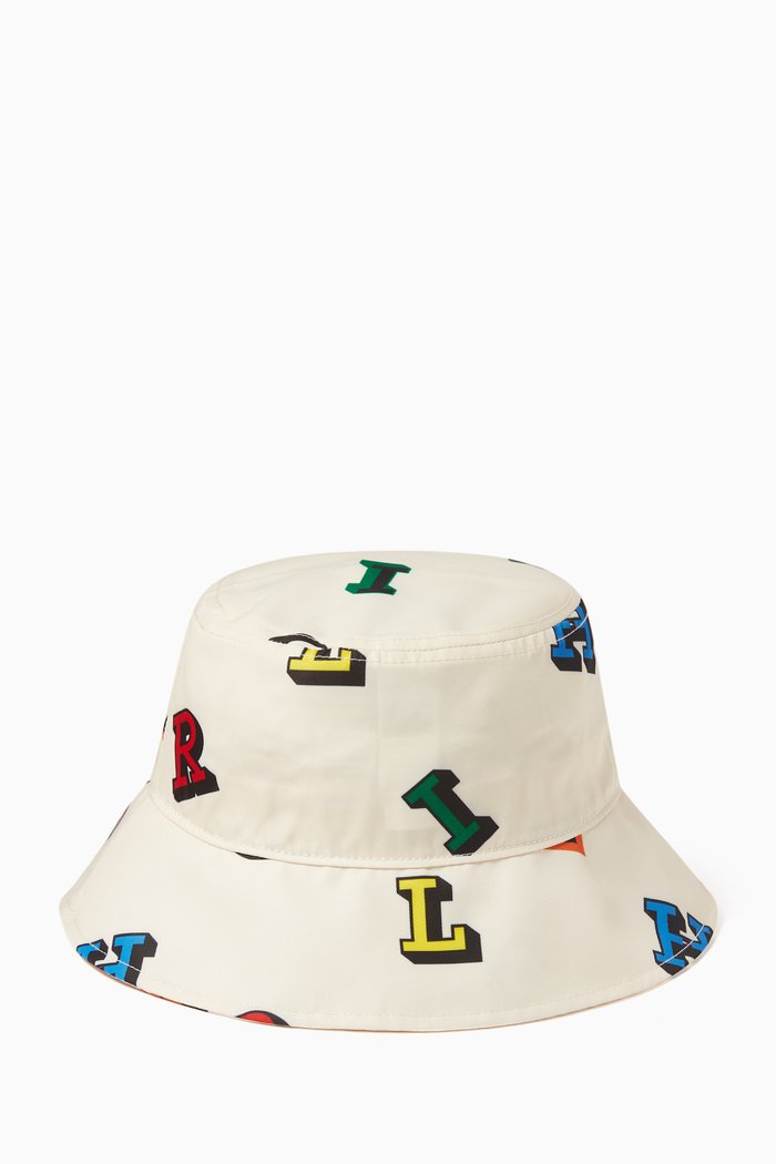 

Printed Bucket Hat in REPREVE® Blend Twill, White