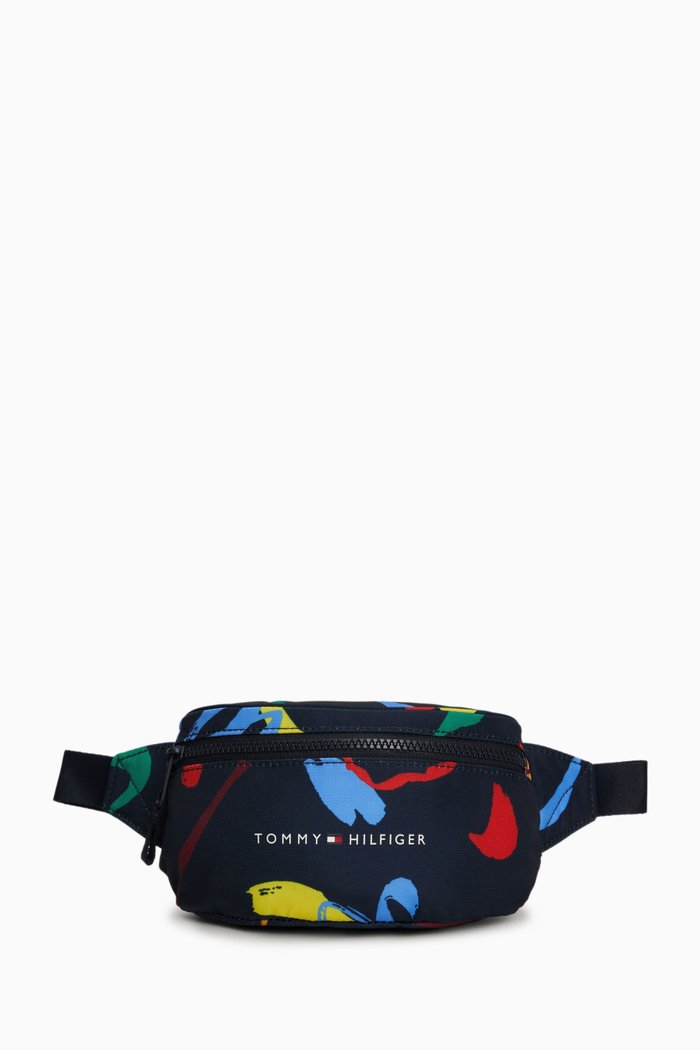 Essential Print Small Belt Bag, Blue