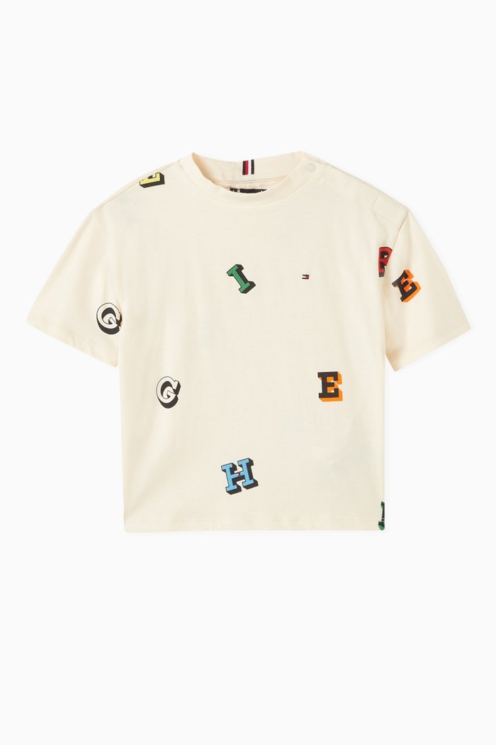 

Monotype Letter-print T-shirt in Cotton, Neutral