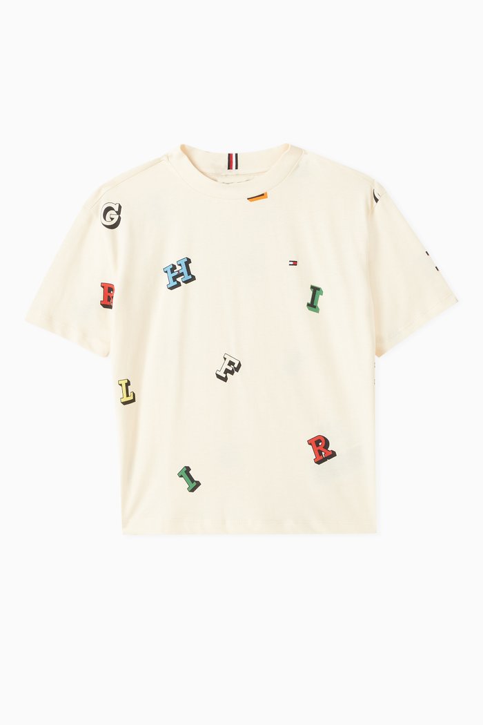 

Monotype Letter-print T-shirt in Cotton, Neutral