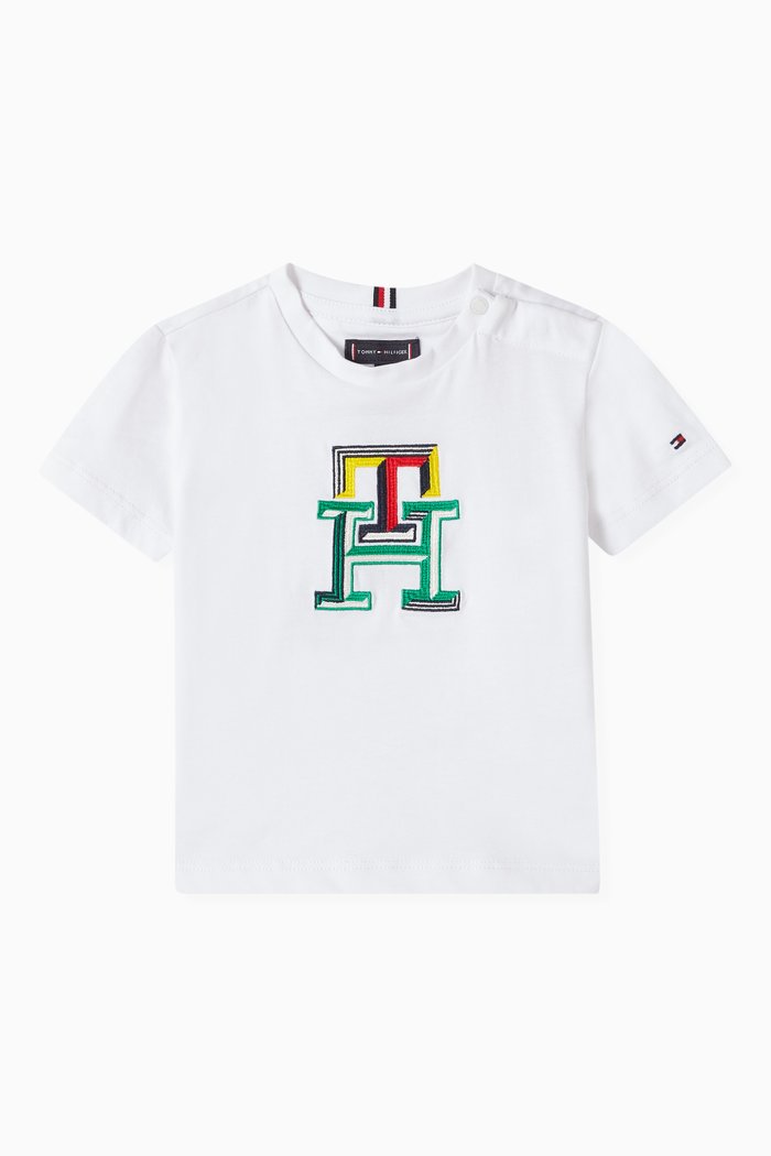 

Logo-embroidered T-shirt in Cotton, White