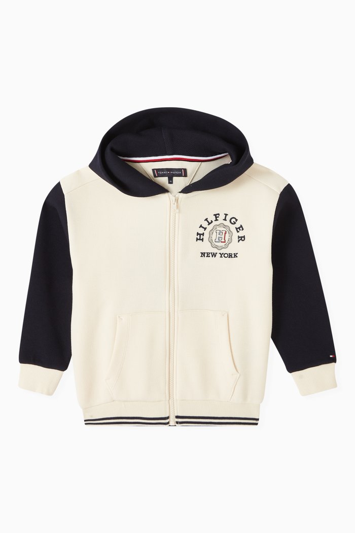 

Logo Arch Hoodie in Cotton, Blue