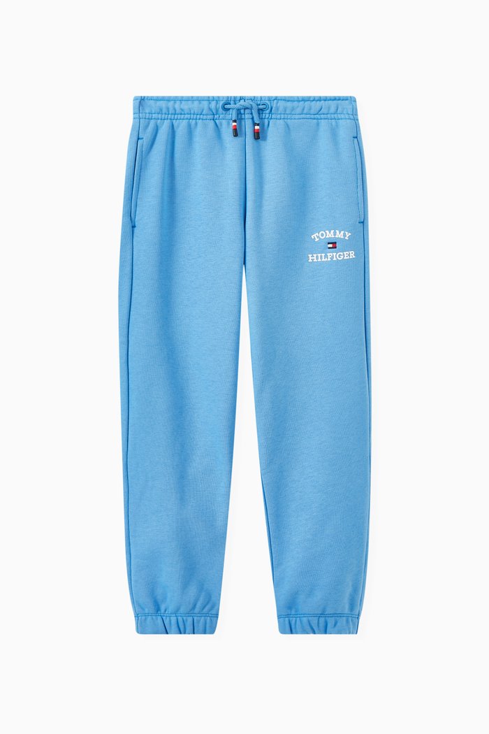 Archive Fit Logo Joggers in Organic-cotton Blend, Blue