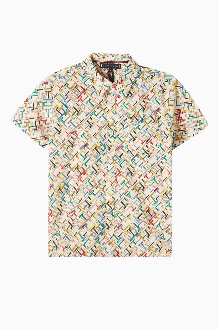 

Monogram Shirt in Cotton Poplin, Neutral