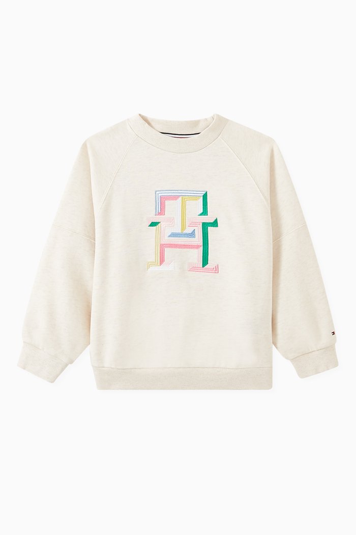 

Monogram Sweatshirt in Cotton, Brown
