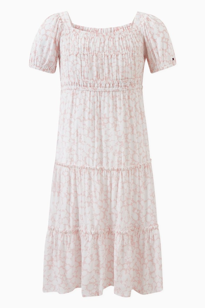 

Ditsy Floral Dress & Scrunchie Set in Viscose, Pink