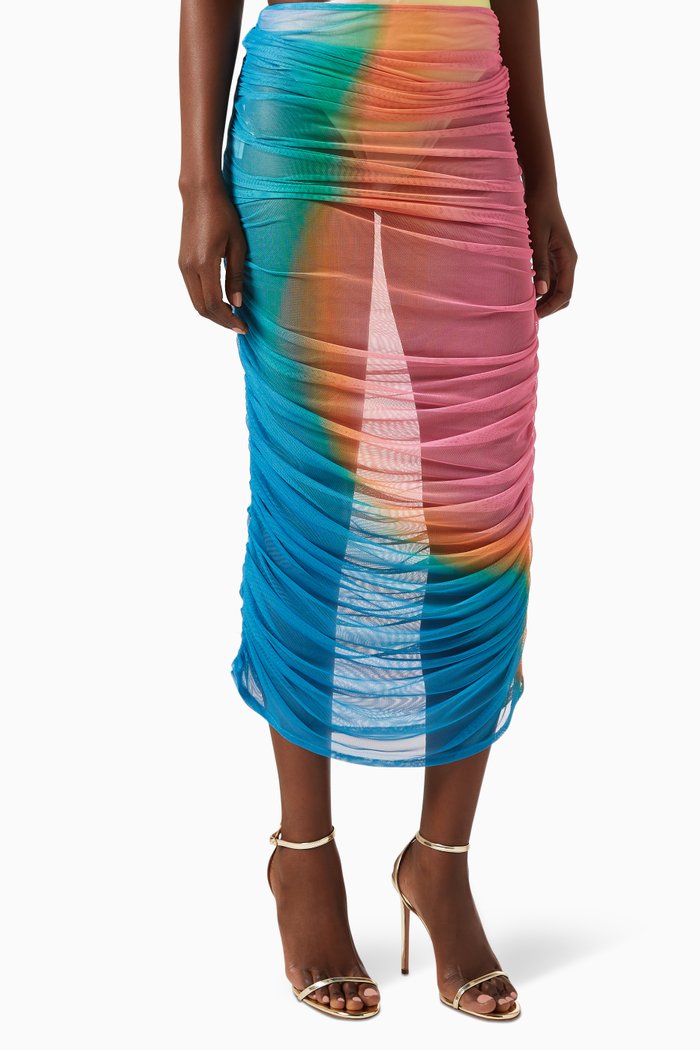 

Bahia Pareo Maxi Skirt in Mesh, Multicolour