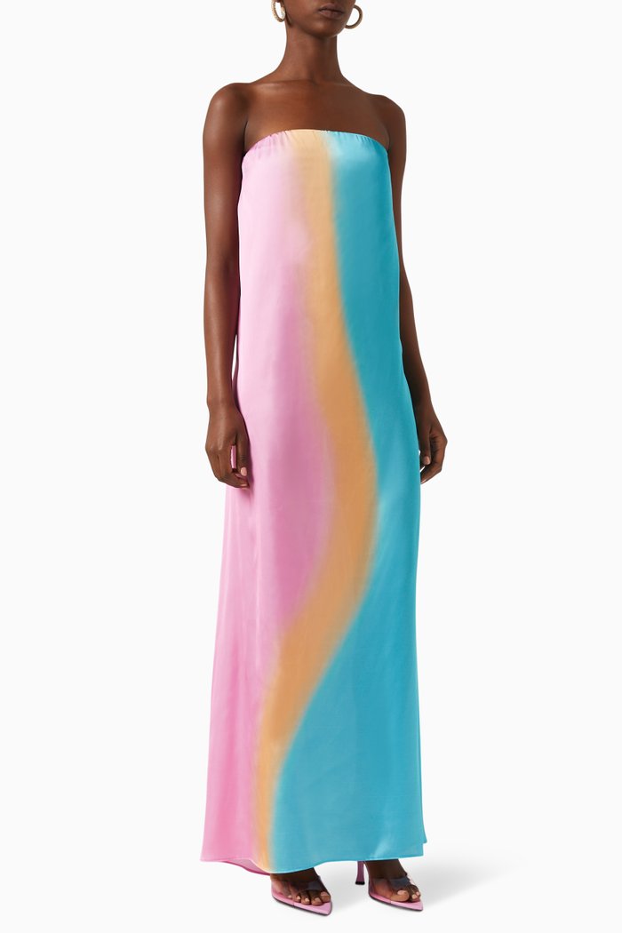 

Gianni Strapless Maxi Dress, Multicolour