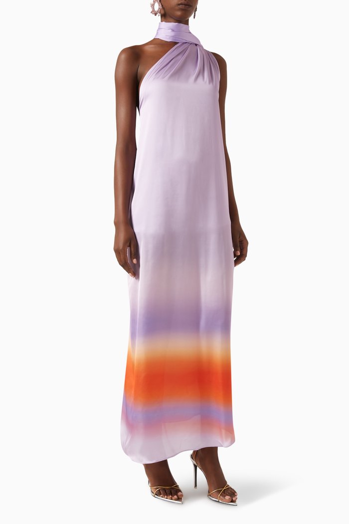 

Ari Maxi Dress in Satin, Multicolour