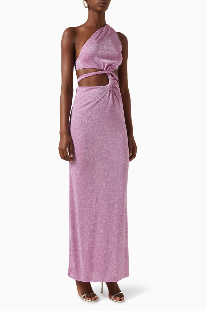 

Luada One-shoulder Maxi Dress, Purple