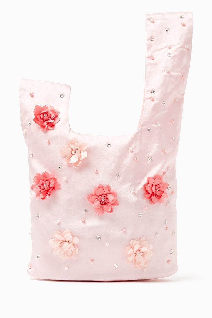 

Assemblage Bag in Silk Satin, Pink
