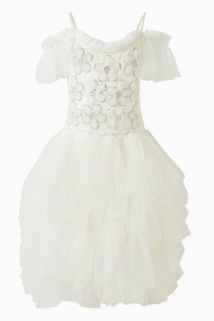 

Gallery Embroidered Tutu Dress, Neutral