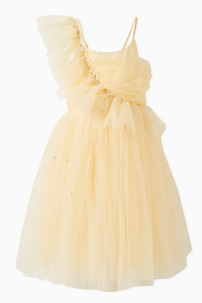 

Frottage Dress in Tulle, Yellow