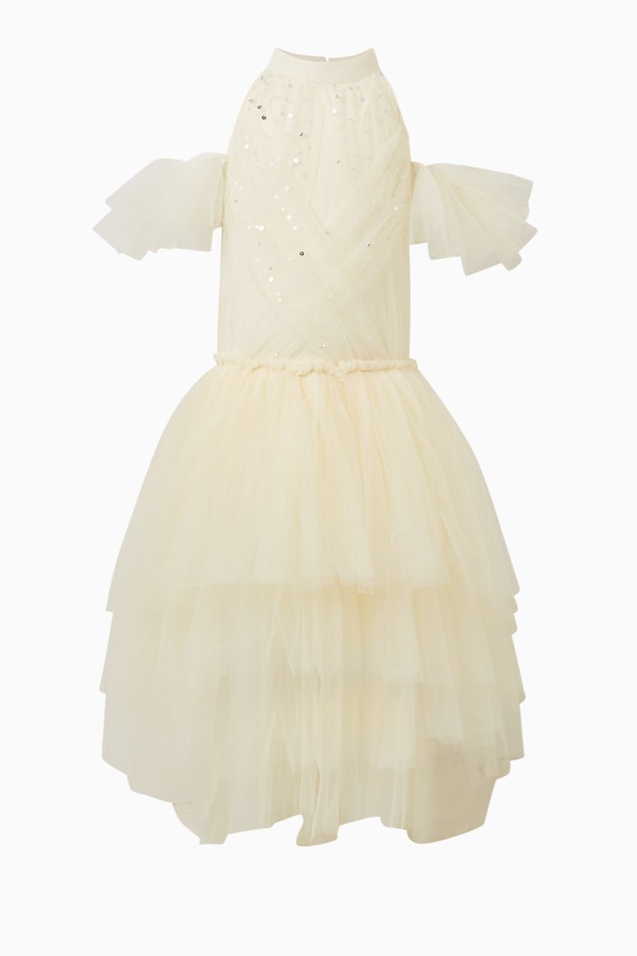 

New York Tutu Dress in Cotton Blend, Neutral