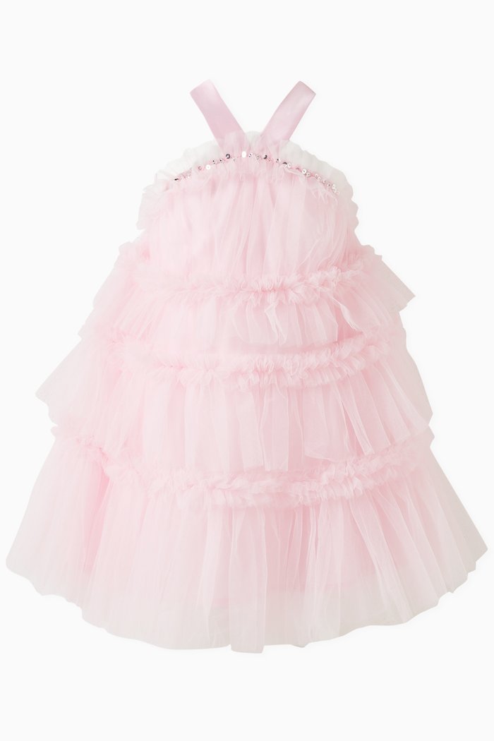 

Bon Bon Dress in Tulle, Pink