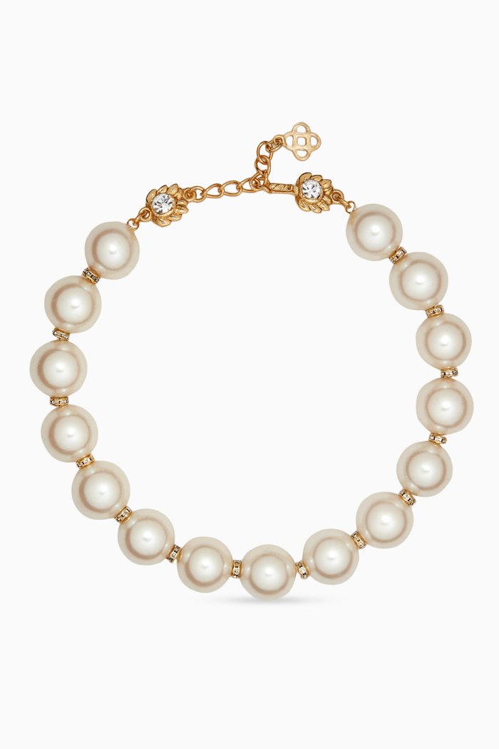 

Pearl Necklace in Metal, White