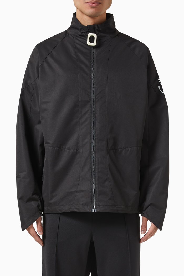 

Zip-front Track Jacket, Black