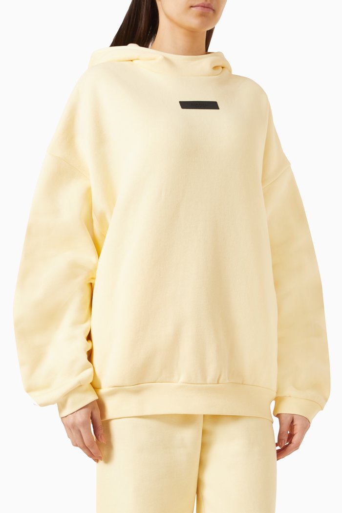 

Pullover Hoodie in Fleece, Yellow