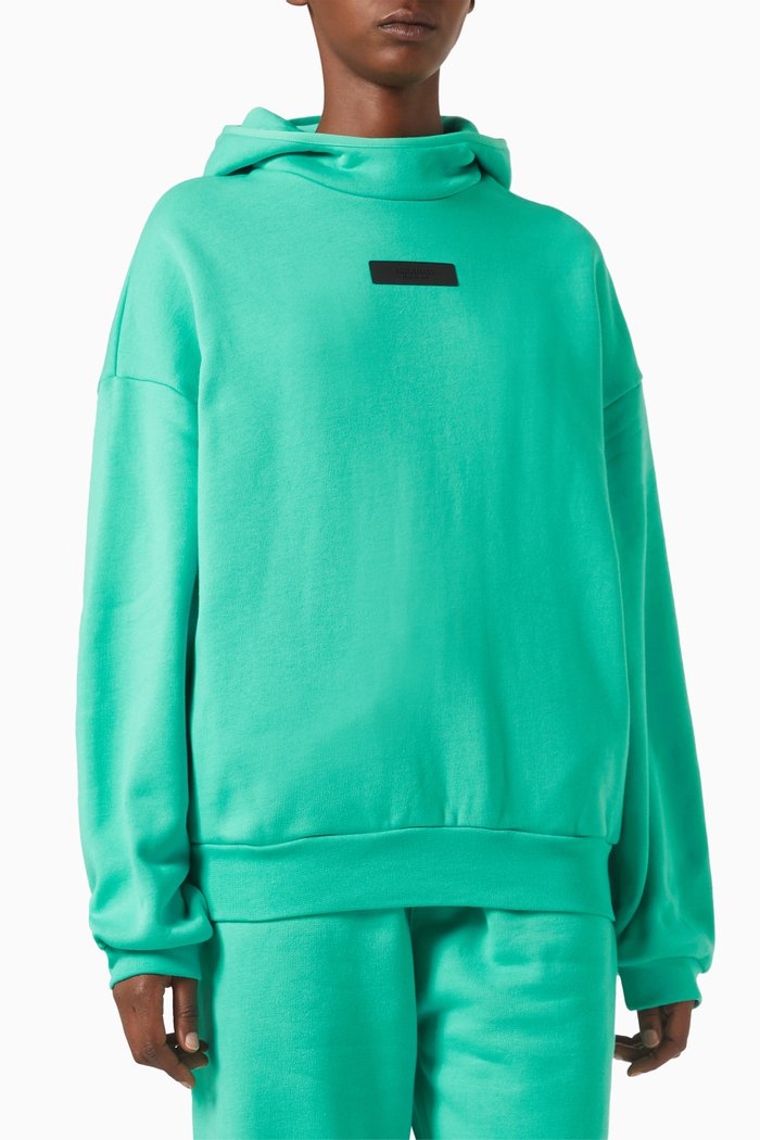 

Pullover Hoodie in Fleece, Green